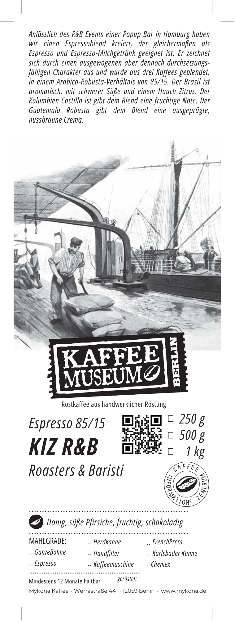 Espresso Roasters & Baristi 85/15 ab 34,95€/1Kg exkl.Versandkosten