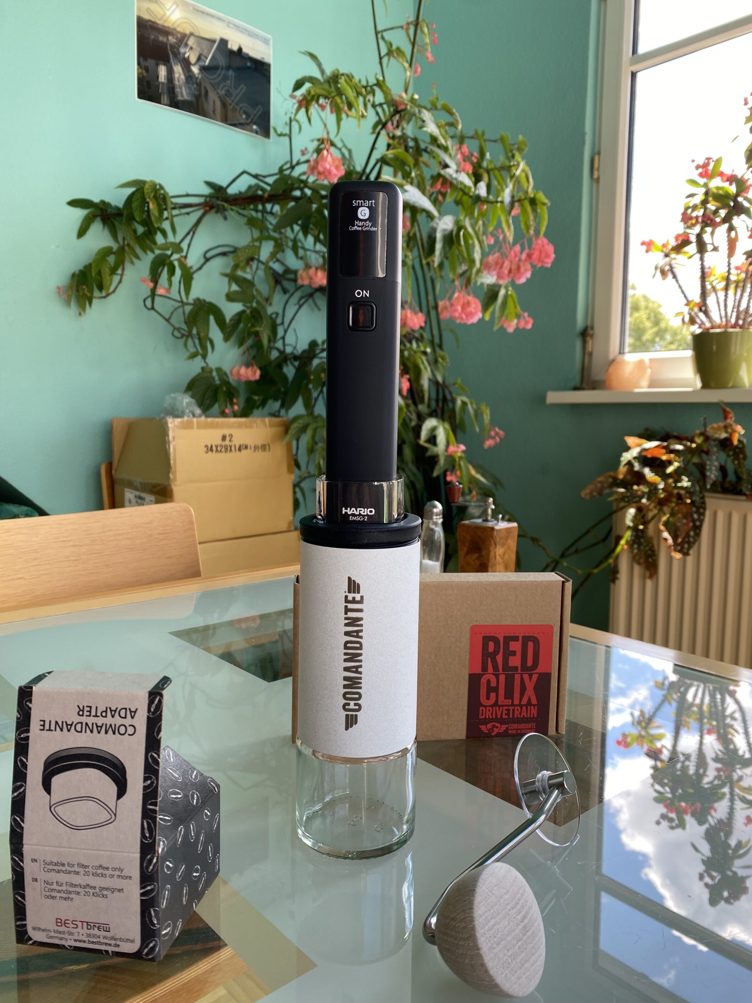 Comandante C40 MK4 Nitro Blade Handmühlen, mobile Mill Stick und Zubehör