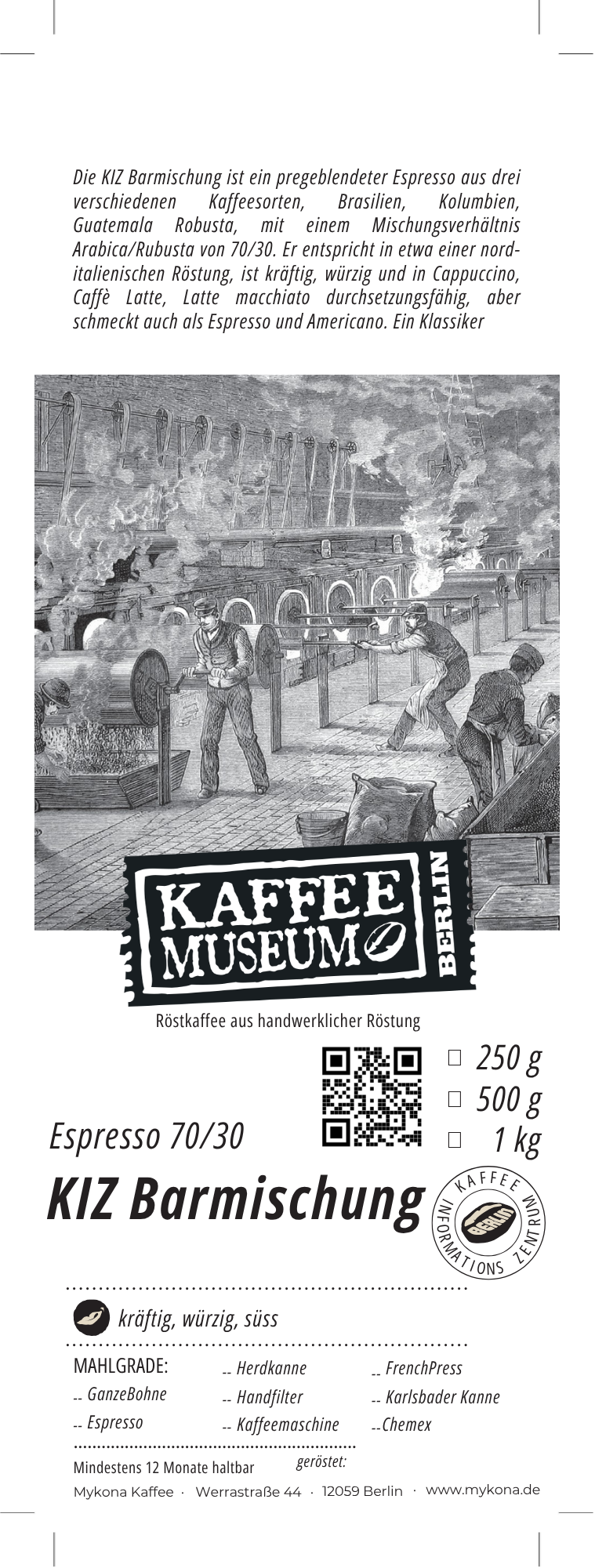 Espresso KIZ Barmischung ab 32,90€/1Kg exkl.Versandkosten