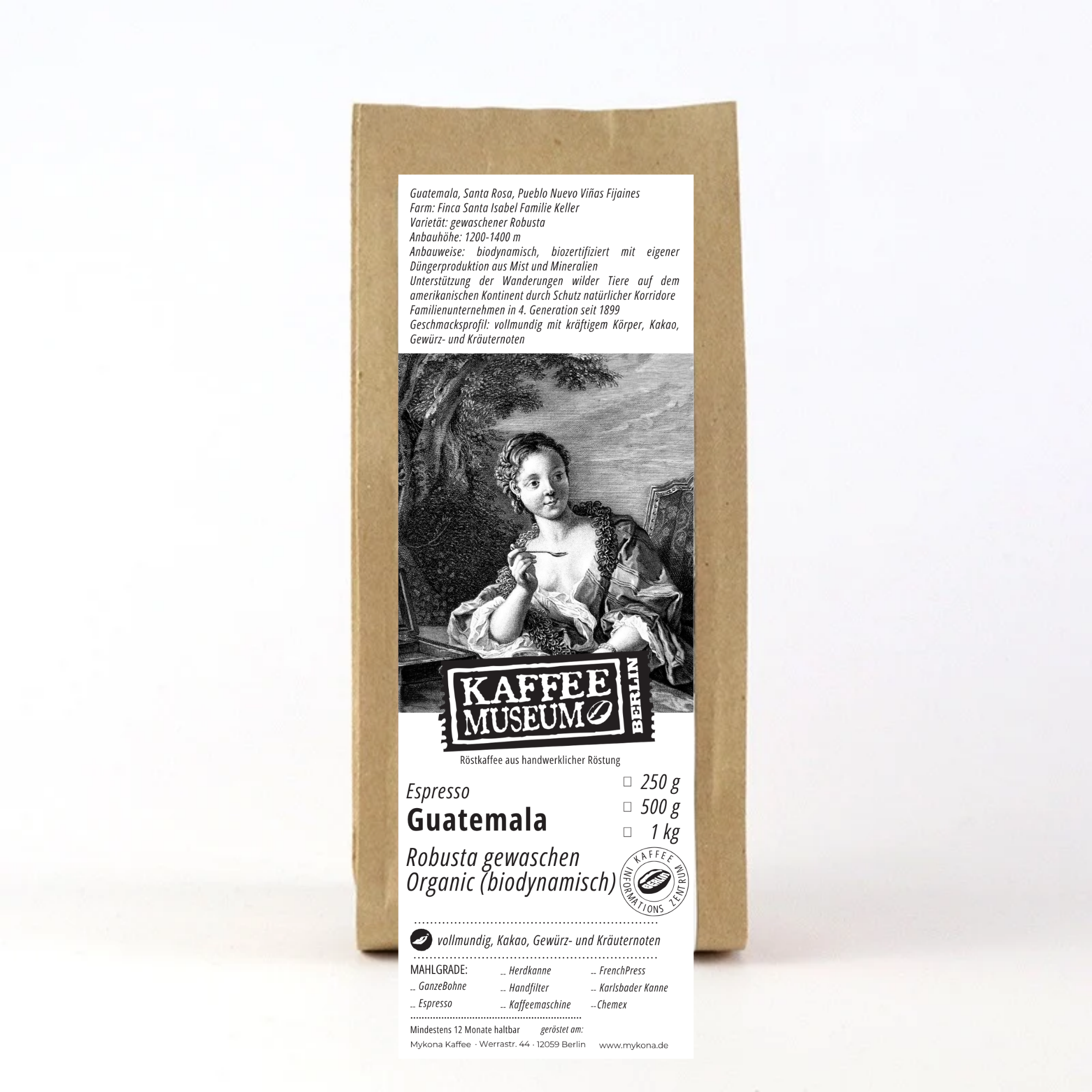 Espresso Guatemala Robusta 100 ab 29,95€/1Kg exkl.Versandkosten